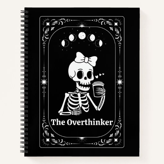 Fun Skeleton Tarot Kaart Gothic Skull Gothic Witch Notitieboek (Voorkant)