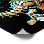 Fun Skeleton TRex Halloween Boys Dino Kinder Fossi Poster (Hoek)