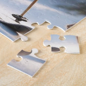 Fun Skiing Moose Noël Puzzle personnalisé (Côté)