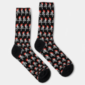 Fun Skull and Crossbones Pattern Pirate Sokken (Rechts)