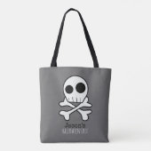 Fun Skull en Botten Kinder Halloween Tote Bag (Achterkant)