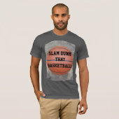 Fun Slam Dunk die basketbal T-shirt (Voorkant volledig)