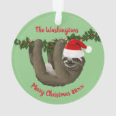 Fun Sloth à Santa Hat Noël (dos)