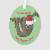 Fun Sloth à Santa Hat Noël (devant)