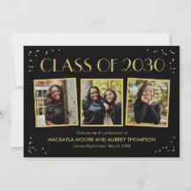 Fun Snapshots Editable Color Afstuderen Invitation