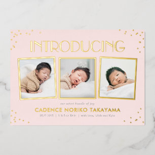 Fun Snapshots Real Folie Birth Notice Feestdagenkaart
