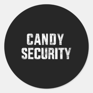 Fun snoep security lazy halloween costuum ronde sticker