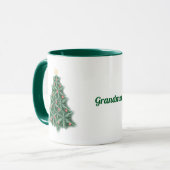 Fun Snowflake Christmas Tree Mug (Devant gauche)