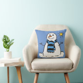Fun Snowman Illustration Design Kussen (Stoel)