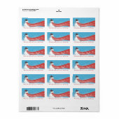 Fun Snowman-kerstadreslabel Etiket (Full Sheet)