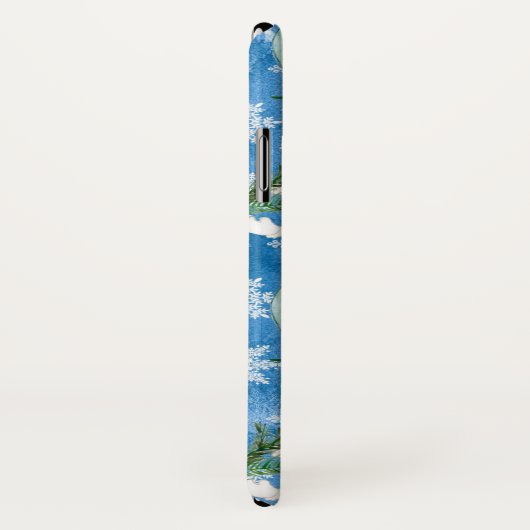 Fun Snowman Kerstmis iPhone Case (Achterkant / rechts)