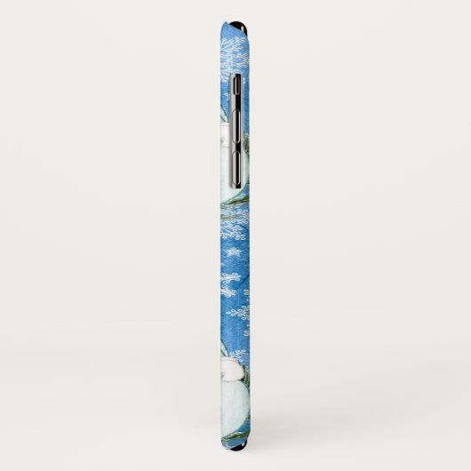 Fun Snowman Kerstmis iPhone Case (Achterkant/links)