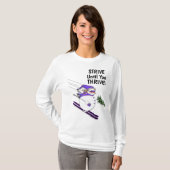 Fun Snowman met Pet Scarf STRIVE tot je drift T-shirt (Voorkant volledig)