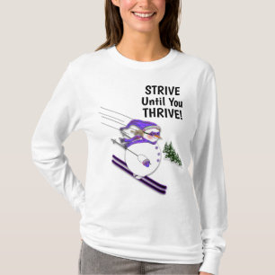 Fun Snowman met Pet Scarf STRIVE tot je drift T-shirt