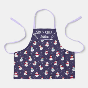 Fun snowman Sous chef winter Schort