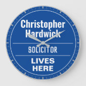 Fun Solicitor Wall Plaque Style Grote klok (Voorkant)