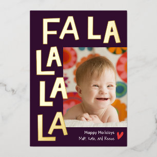 Fun Song Foil Carte de Noël Carte photo de vacance