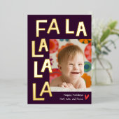 Fun Song Foil Carte de Noël Carte photo de vacance (Debout devant)