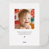 Fun Song Foil Carte de Noël Carte photo de vacance (Verso)