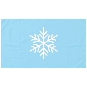Fun Sophisticated Nordic Snowflake op Frost Blue Tafelkleed