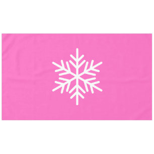 Fun Sophisticated Nordic Snowflake op roze Tafelkleed