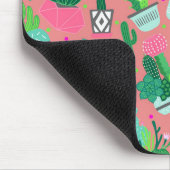 Fun Southwestern Cute Girly Pink Cactus Pattern Muismat (Hoek)