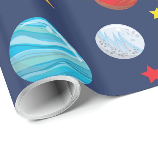 Fun Space-partijpatroonomloop Cadeaupapier (Rol Hoek)