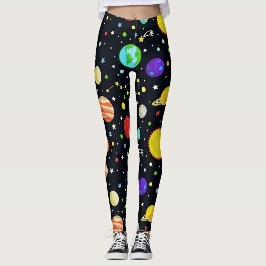 Fun Space Patroon Leggings (Voorkant)