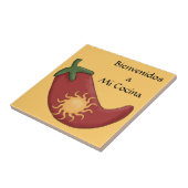 Fun Spain Hot Red Chili Pepper Kitchen Welkom Tegeltje (Zijkant)