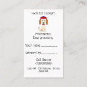 Fun Spaniel Dog Walking Dog Grooming Reference Visitekaartje (Achterkant)