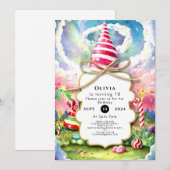 Fun Sparkling Candyland Verjaardag Kaart (Voorkant / Achterkant)