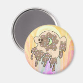 Fun Sparkly Donut Dog Magnet Magneet (Voorkant / Achterkant)