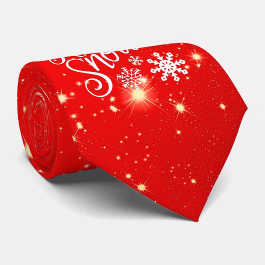 Fun Sparkly laat kerstmis gaan Stropdas (Opgerold)