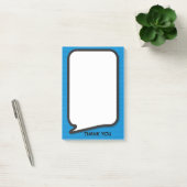 Fun Speech Bubble Gepersonaliseerd Dank u Blauw Post-it® Notes (Kantoor)