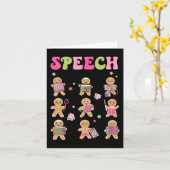 Fun Speech Therapy Gingerbread Cookies SLP Kerstmi Kaart (Gele Bloem)
