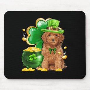 Fun Speelgoed Poodle Dog Shamrock Irish Saint Patr Muismat
