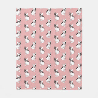 Fun-speeltijd voor de Single-hooded pied Frenchie Fleece Deken