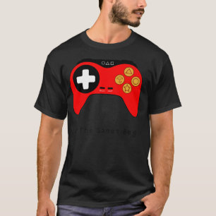 Fun-spel van vierkante controller t-shirt