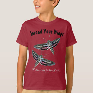Fun Sphinx Moth Insect Foto voor Sjabloon T-shirt