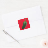 Fun & Spicy Jalapeno Pepper Vierkante Sticker (Envelop)