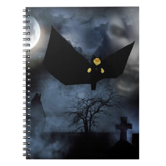 Fun spooky design voor Halloween Notitieboek (Voorkant)
