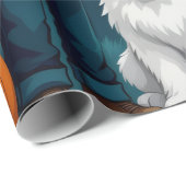 Fun Spooky Gift Wrap with Pumpkins, Ghosts & Bats Cadeaupapier (Rol Hoek)