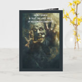 Fun Spooky Halloween Greeting Kaart (Gele Bloem)