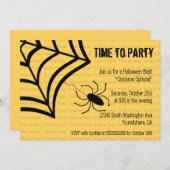 Fun spooky Spider Halloween party-uitnodiging Kaart (Voorkant / Achterkant)