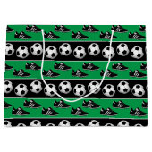 Fun Sportpatroontas met voetbal Large Cadeautasje (Voorkant)