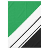 Fun Sporty Black Green Diagonal White Stripes Tafelkleed (Voorkant)