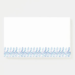Fun Squiggly Rainbow Treble Clefs Post-it® Notes
