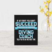 Fun Srt Coach Meme - Funny Diving Saying  Kaart (Gele Bloem)