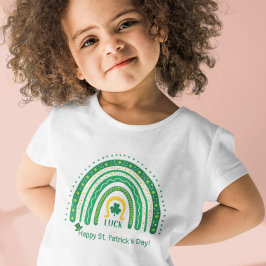 Fun St Patrick Boho Rainbow Luck Clover Leprechaun T-shirt