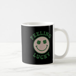Fun St Patrick Day Feeling Lucky Smile Face Meme Koffiemok